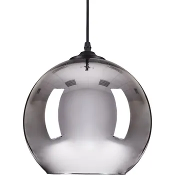 Závěsné svítidlo koule MIRROR GLOW chrom 30 cm moderní do obýváku a nad kuchyňský ostrůvek