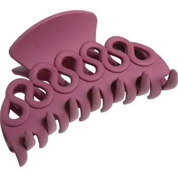 Spona do vlasů - skřipec s esovitým vzorem, růžové barvy 8000915-9