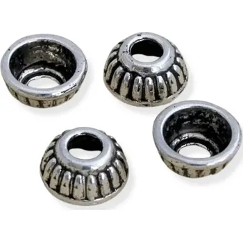 Materiál na výrobu šperku Kaplík starostříbrný 10mm - 2 ks