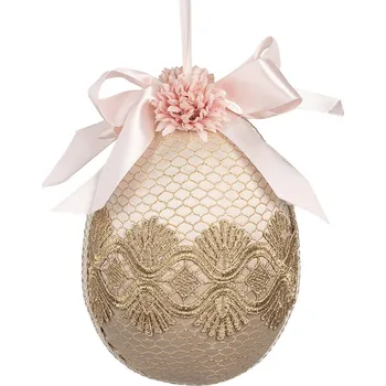 Velikonoční dekorace Clayre & Eef - Textilní vajíčko k zavěšení 65918