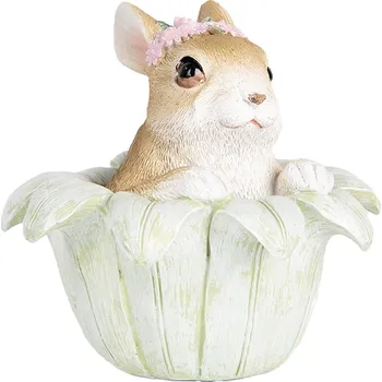 Clayre & Eef - Dekorativní figurka králičí holky v květináči 6PR5450