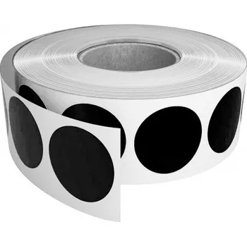 Speciální papír Samolepicí etikety kulaté 20 mm, 2000 ks, černé papírové pro TTR, role