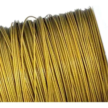 Materiál na výrobu šperku Ocelové lanko zlaté 0,6mm - 1 m