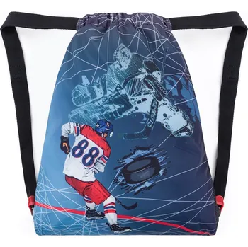 Školní sáček Školní sáček na přezůvky nebo tělocvik Bagmaster VEGA 24 A – hokejový motiv
