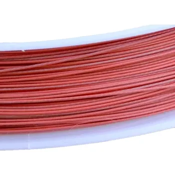 Materiál na výrobu šperku Ocelové lanko lososové 0,38mm - 5 m