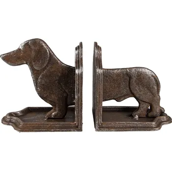 Zarážka na knihu Clayre & Eef - Levá a pravá zarážka na knihy DOG DACHSHUND 6Y5427