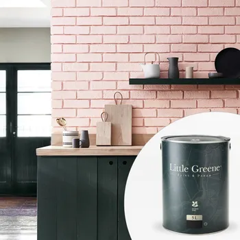 barva na zeď Little Greene Barva na cihly na zeď - Matná vysoce omyvatelná a odolná - 5L - Intelligent Eggshell Vyberte odstín:: Acre (76)