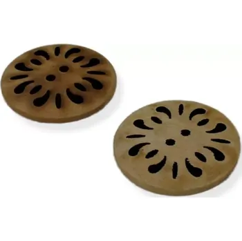 Knoflík Knoflíky dřevěné vypalované 40" - 2 ks