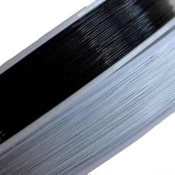 Materiál na výrobu šperku Ocelové lanko černé 0,45 - 5 m