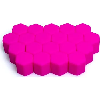 Šroub Silikonové kryty na kolové šrouby 17 mm, sada 20 ks, růžové