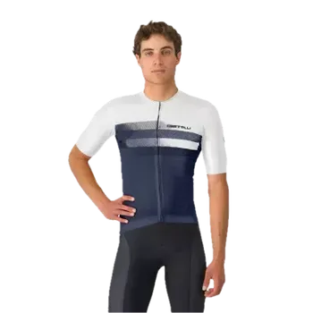 cyklistický dres Castelli pánský cyklistický dres Simbolo, Belgian Blue/White - XXL