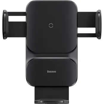 Držák do auta Baseus Wisdom do větrací mřížky s bezdrátovým nabíjením 15W černý