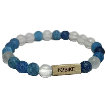 Náramek BeWooden Náramek I love bike - S (16 - 17 cm)