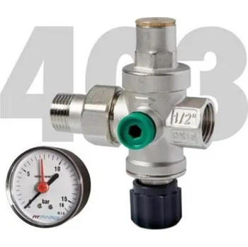 Ventil Automatický dopouštěcí ventil F.A.R.G. art.403 1/2" pro topné systémy+manometr