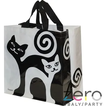 Taška ekologická s uchy 35+20x35 cm - kočky zkroucené