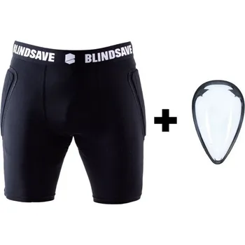 Pánské kraťasy Kraťasy se suspenzorem BLINDSAVE GOALIE SHORTS + CUP XL Černá, Bílá