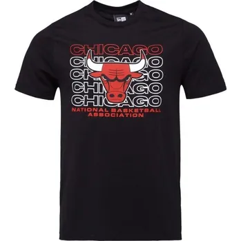 Pánské tričko Pánské triko New Era CHICAGO BULLS NBA STACK WORDMARK L Černá, Červená, Bílá