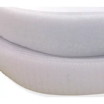 Suchý zip komplet bílý 38mm - 1 m