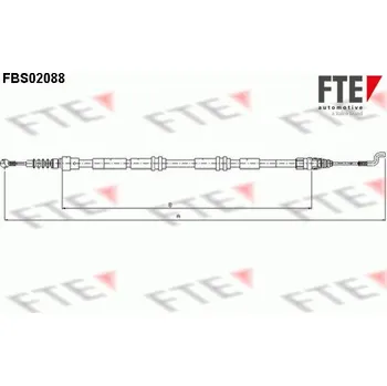 Lanko parkovací brzdy Tažné lanko, parkovací brzda FTE 9250088