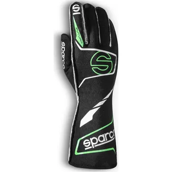 Rukavice Závodní rukavice Sparco Futura s homologací FIA, Barva: černo-zelená, Velikost: 9