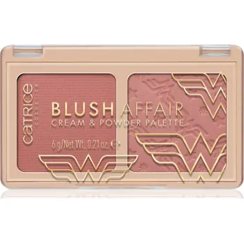 Tvářenka Catrice Wonder Woman duo tvářenka odstín 020 Powerfull Together 6 g