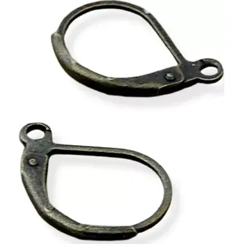 Materiál na výrobu šperku Bezniklové uzavřené zapínání starozlaté - 2 ks