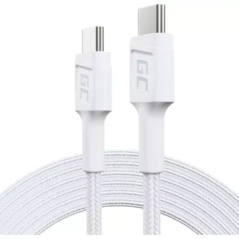 Datový kabel Green Cell KABGC29W USB-C typ C, 2m, bílý