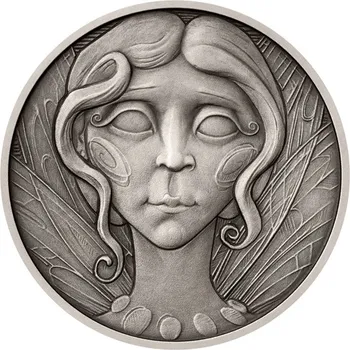 Stříbrná mince Mytologické postavy - Víla stand