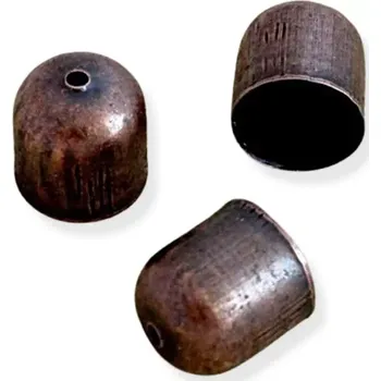 Materiál na výrobu šperku Kaplík-koncovka staroměď 10mm, II. jakost - 2 ks