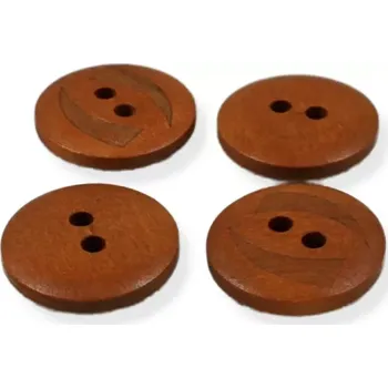 Knoflík Knoflíky dřevěné 32“ - 10 ks