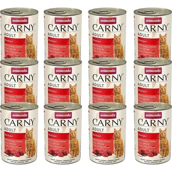 Krmivo pro kočku Animonda Cat Carny Adult příchuť: hovězí 12x400g