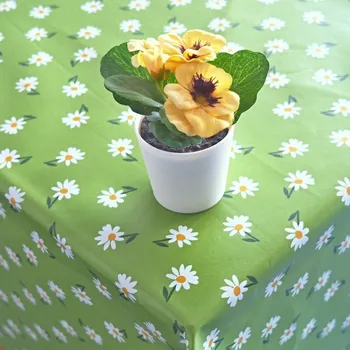 ubrus PVC ubrusovina - Kytičky - zelená