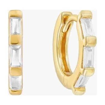 Náušnice Baguette Gold Hoop náušnice