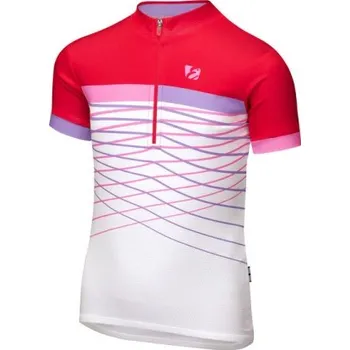 cyklistický dres dětský cyklistický dres ETAPE Lucky, bílá/růžová - Růžová, 140-146cm