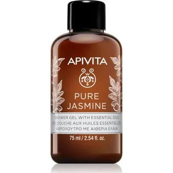Sprchový gel Apivita Pure Jasmine Shower Gel hydratační sprchový gel s esenciálními oleji 75 ml