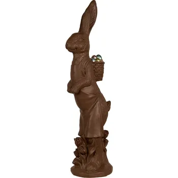 Bytová dekorace Clayre & Eef - Dekorativní figurka králíka s vajíčky 5MG0056