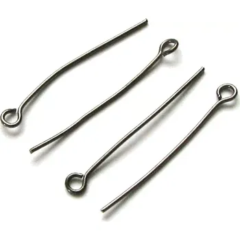 Materiál na výrobu šperku Ketlovací jehly gunmetal 30mm - 40 ks