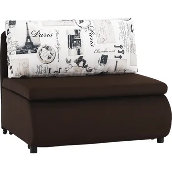 Křeslo Tempo Kondela Rozkládací křeslo, hnědá / vzor, Kenya NEW