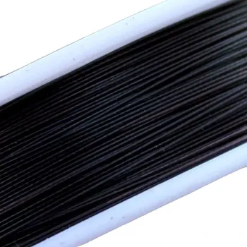 Materiál na výrobu šperku Ocelové lanko černé 0,38 - 5 m