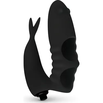 Vibrátor Easytoys Finger - 2v1 prstový vibrátor (černý)