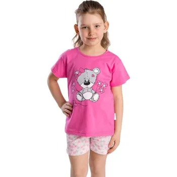 Dívčí pyžamo Dívčí letní pyžamo Betty Mode růžové medvídek