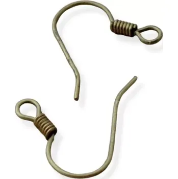 Materiál na výrobu šperku Afroháček bezniklový starozlatý - 10 ks