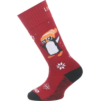 Pánské ponožky SJT dětské merino lyžařské ponožky - Červená 304 / (29-33) XS / Červená