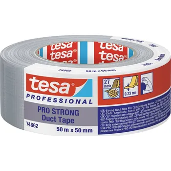 Lepicí páska tesa Duct Tape Pro-Strong 66462-00003-00 instalatérská izolační páska šedá (d x š) 50 m x 50 mm 1 ks