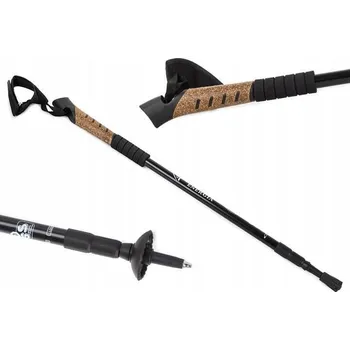 Trekingová hůl Trekingové hole Nordic Walking s korkovou rukojetí, 135 cm, 2 ks, Modrá