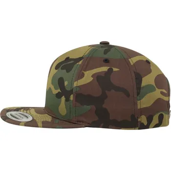 Kšiltovka Čepice kšiltovka Snapback, FLEXFIT Yupoong baseballová, army maskáčová