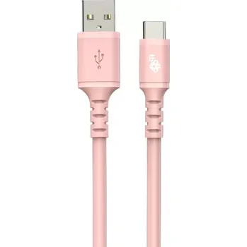 Datový kabel TB Touch AKTBXKUCMISI10P USB-A - USB-C, 1m, růžový