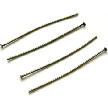 Materiál na výrobu šperku Ketlovací nýty starozlaté 40mm - 30 ks