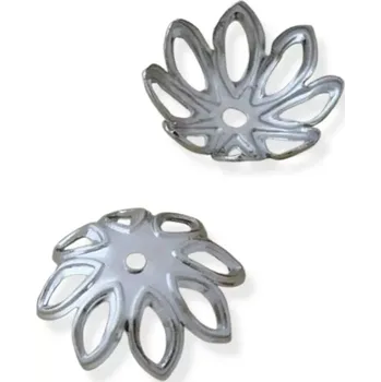 Materiál na výrobu šperku Kaplík platinový 13mm - 6 ks