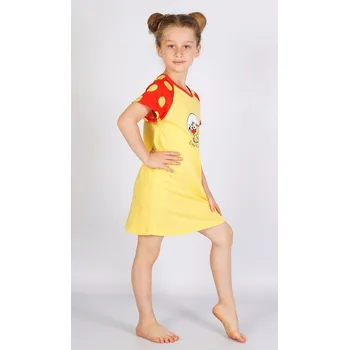 Dámská noční košile Dětská noční košile s krátkým rukávem Kuře - žlutá - 13 - 14 let